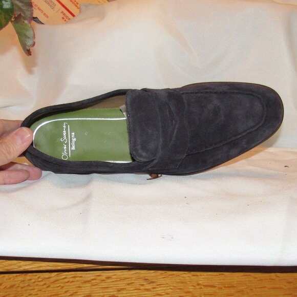 Oliver Sweeney Keyworth Navy Blue Calf Suede Penny Loafers Sze 11 Excellent Cond - Picture 6 of 12
